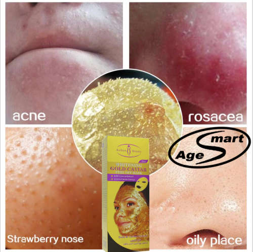 24K gold peel off mask with Licorice,Gaviar.Whitening,tightening,Vitamin A,E shrink skin pores 120ml