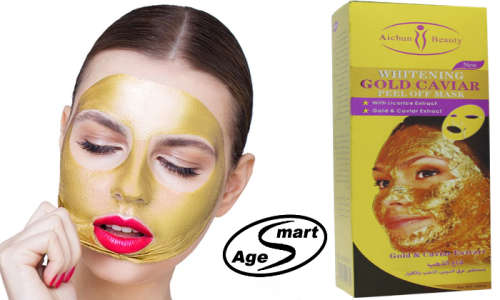 24K gold peel off mask with Licorice,Gaviar.Whitening,tightening,Vitamin A,E shrink skin pores 120ml