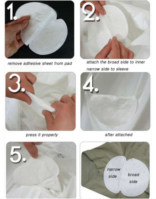 #5 pairs Underarm unisex sweat guard sheet liner.Armpit sticker.Disposable.Shield. Hypoallergenic