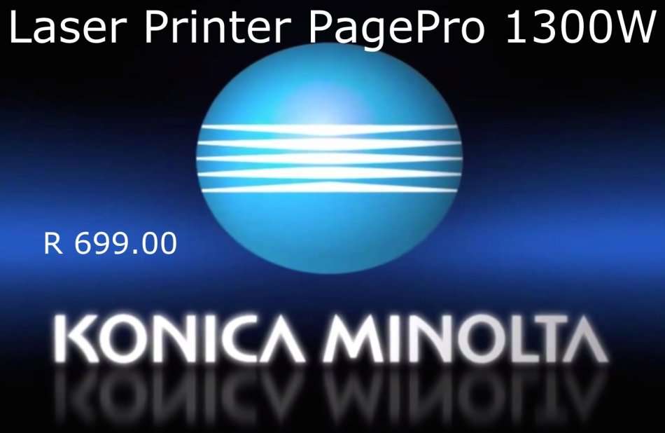 Konica Minolta laser printer with cable. In good  working condition. Collect only. R 699