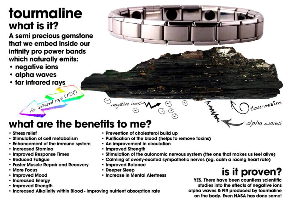 100%Tourmaline gemstone healing bracelet Reduce electromagnetic body damage.balance energy.