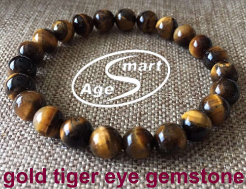 100% real golden tiger eye gemstone. Feng Shui healing benefits, 8mm bracelet. Good fortune.