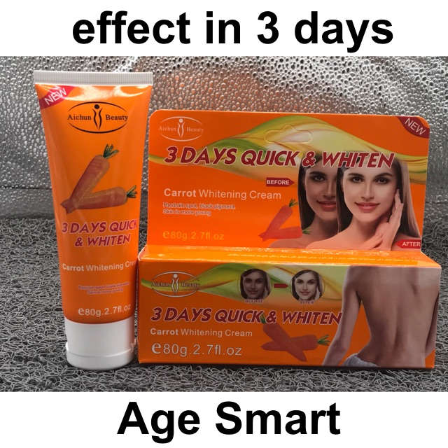 3 days quick whitening carrot whitening face and body cream. 80g , Scars/Marks, Age Spots/Freckles