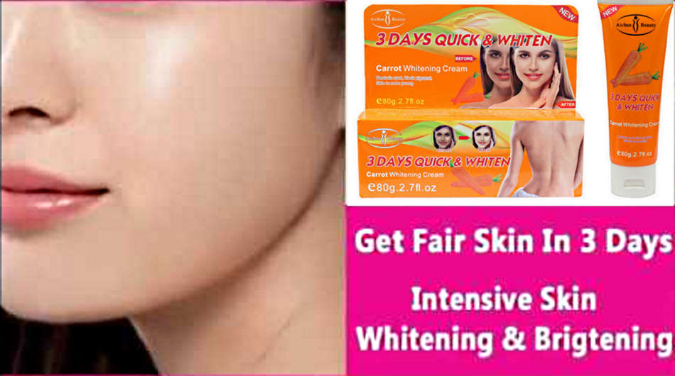 3 days quick whitening carrot whitening face and body cream. 80g , Scars/Marks, Age Spots/Freckles