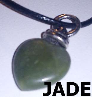 100% Genuine Jade heart pandant with rope.silver plated. Attract money. Feng-Shui, Reiki healing.