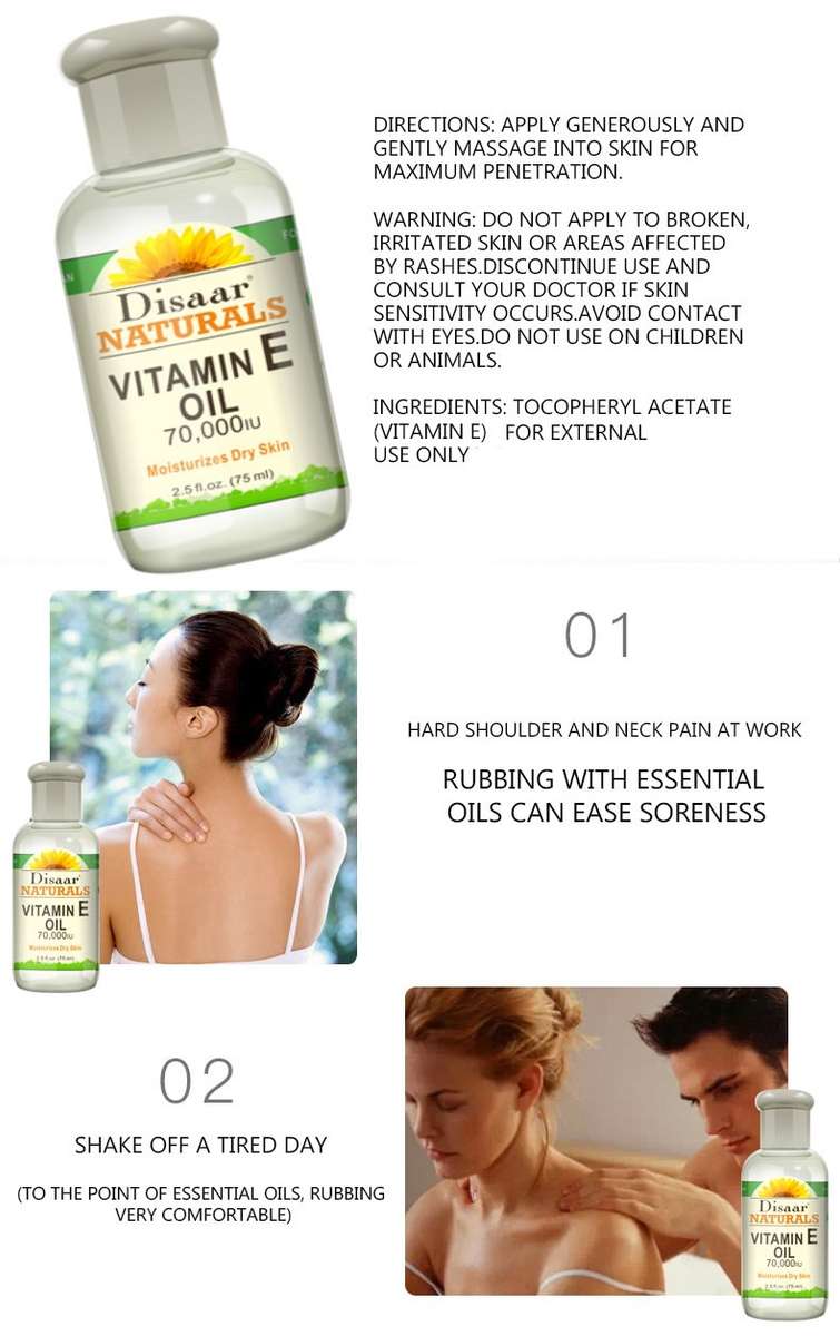 70 000 IU Vitamin E oil pure. For face and body skin. 75ml  made in USA. Non GMO, Gluten FREE