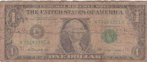 1x TEN AMERICAN DOLLAR AND 7x ONE AMERICAN DOLLAR NOTES