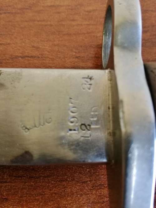 VINTAGE LONG BAYONET LOOKS LIKE IT'S DATED 1924