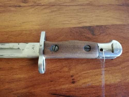 VINTAGE LONG BAYONET LOOKS LIKE IT'S DATED 1924