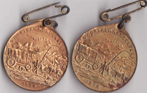 TWO 1938 GROOT TREK MEDALS ONE PRICE FOR ALL