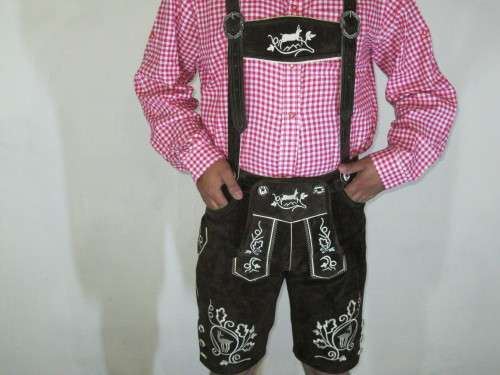 GENUINE LEATHER SHORTS  AUTHENTIC GERMAN / BAVARIAN LEDERHOSEN 1268