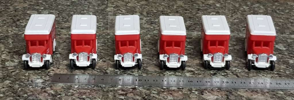 6 x Vintage Coca-Cola Spanish Toy Trucks (sold together as one lot)