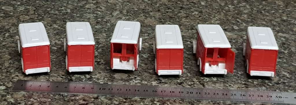 6 x Vintage Coca-Cola Spanish Toy Trucks (sold together as one lot)