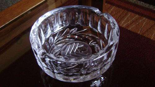 Rose Crystal Ashtray - no damage at all