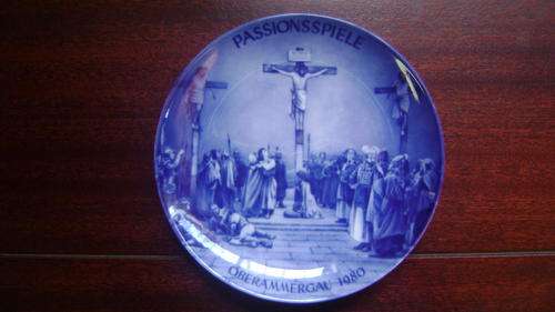 KAISER Commemorative plate to the Oberammergau Passion Play 1980