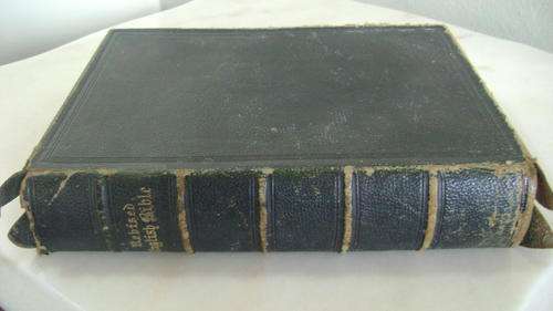 Very old Bible - dated 1877 - with gilt edged pages, and maps - in good condition