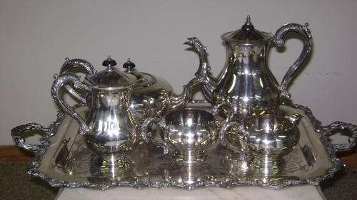 Stunning (Solid and Heavy) 6 piece Silver Plated Tea Set - excellent condition!!!!