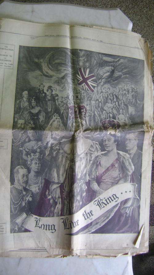 THE STAR 10/05/1937-The coronation of George Vl &Elizabeth-with articles by Genl Smuts and Churchill