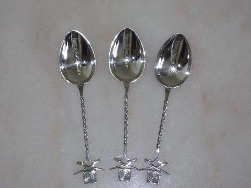3 English Silver Hallmarked teaspoons - in good condition