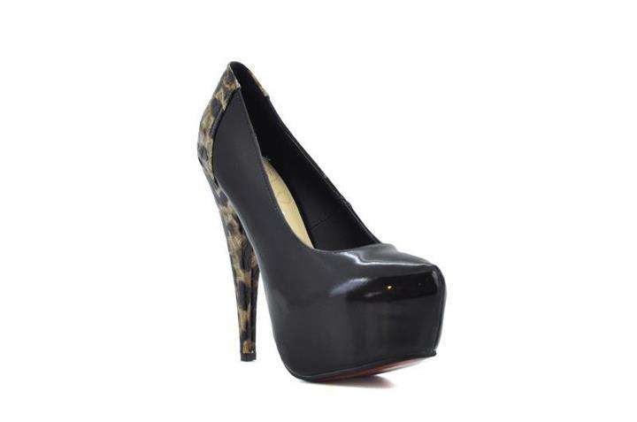 SPRING SALE: Plum Delicious Gaga Black & Leopard Print Heels (Sizes: 4 & 5)