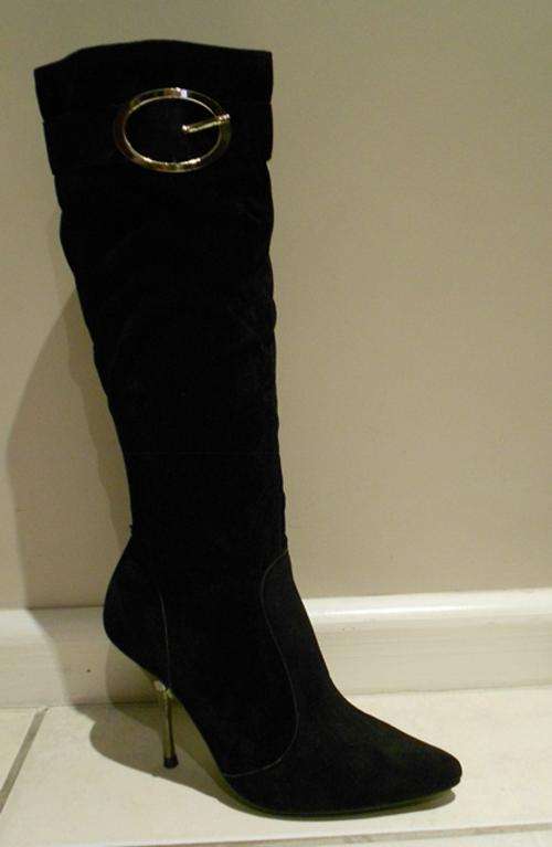Black Knee High Boots - Spring Sale