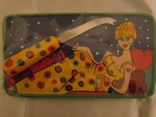Miss T Bag cheese plate and knife! by Living Art