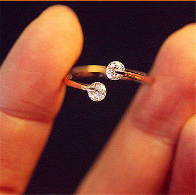New & Fashion Women Rose Gold Plated ring!!99% OFF!!
