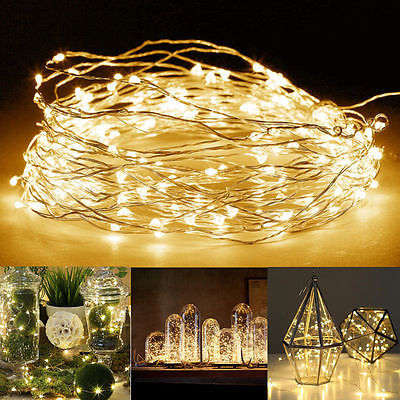 100 LEDs Battery Operated Mini LED Copper Wire String Fairy Lights 10Metres (50% OFF!)