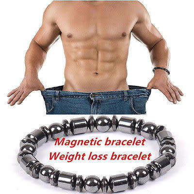 Weight Loss Round Black Stone Bracelet Health Care Magnetic Therapy Bracelet(75% OFF!)