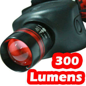 300 Lumens Cree LED Zoom Head Lamp