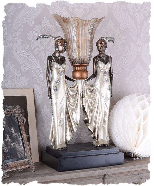ART DECO TABLE LAMP STYLE FEMME FATALE
