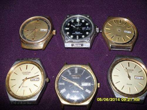 one lot of unchecked citizen quartz watches