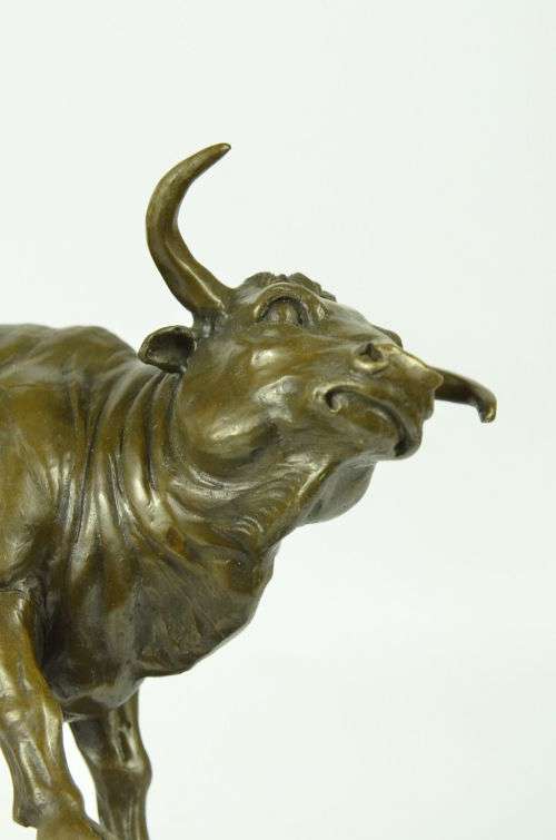 Bronze Rodeo cowboy and bull  J.P.Mene