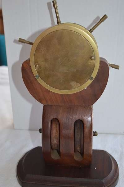 Nice solid brass Maritime double ship block clock