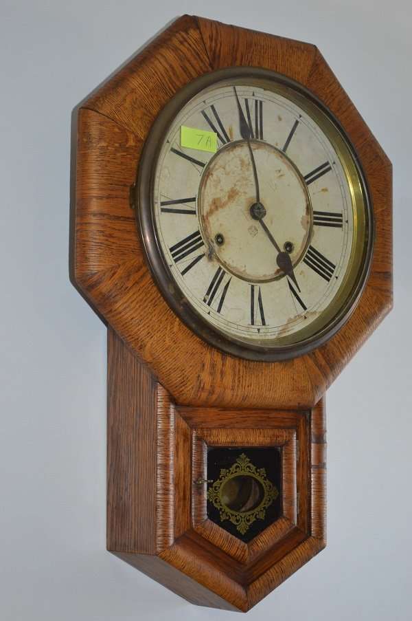 School Clock hexagon Ansonia