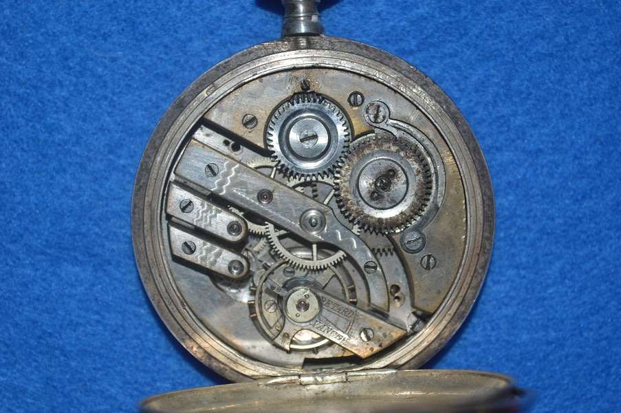 Silver 0,875 + 84 Telegraphe (swiss, Russian) pocket watch 98.7g