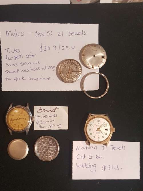 3x movements Mulco brevett mortima some working