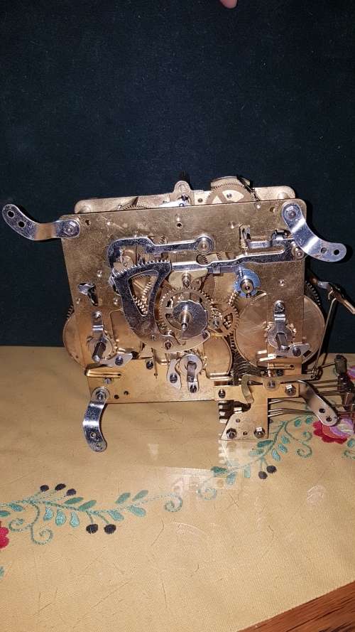 2 chime working art deco mantle clock