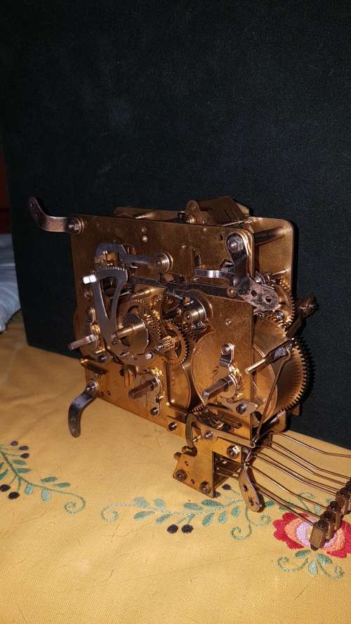 2 chime working art deco mantle clock