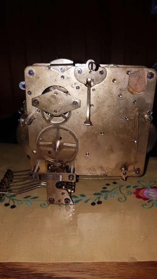 2 chime working art deco mantle clock