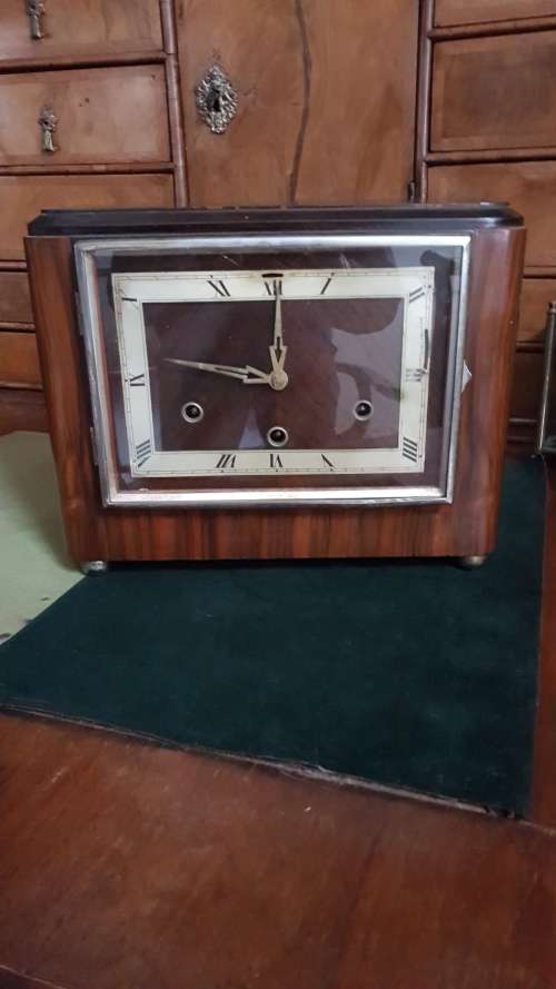 2 chime working art deco mantle clock