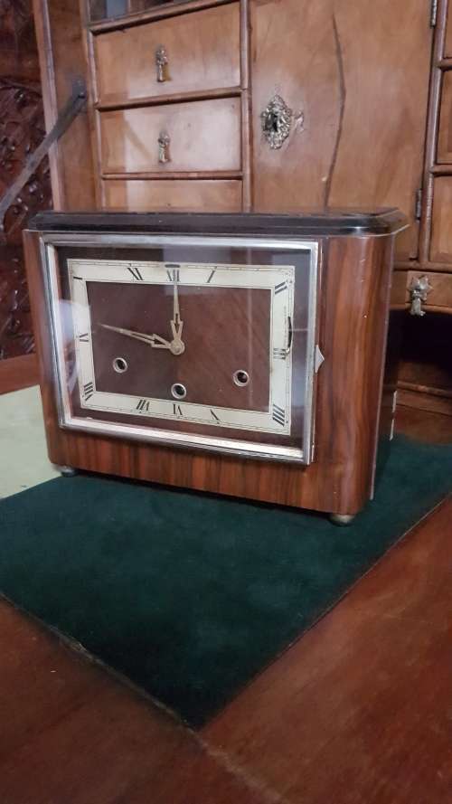 2 chime working art deco mantle clock