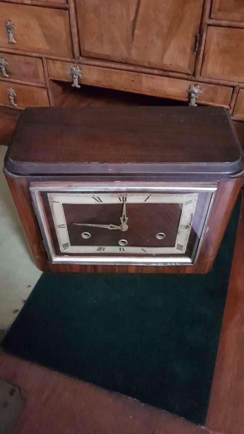 2 chime working art deco mantle clock
