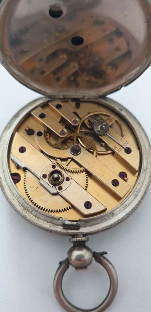 Vintage Silver Pocket Watch in Case