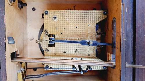 Antique wooden E.Schmeckenbecher H-65 Wall clock