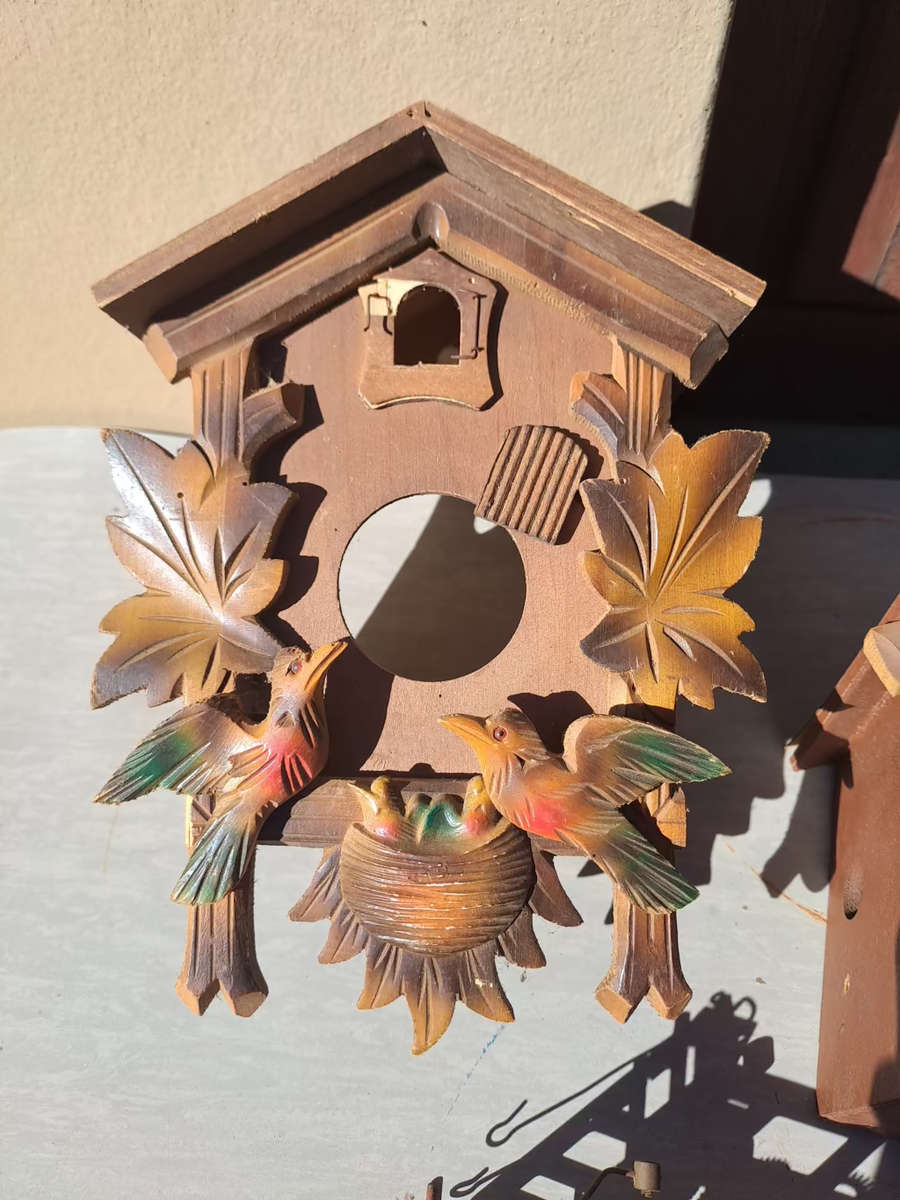@x cuckoo clock housings as found