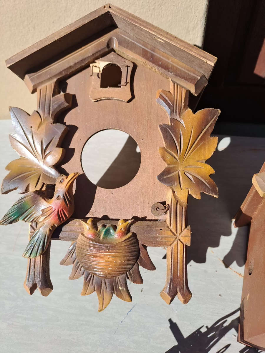 @x cuckoo clock housings as found