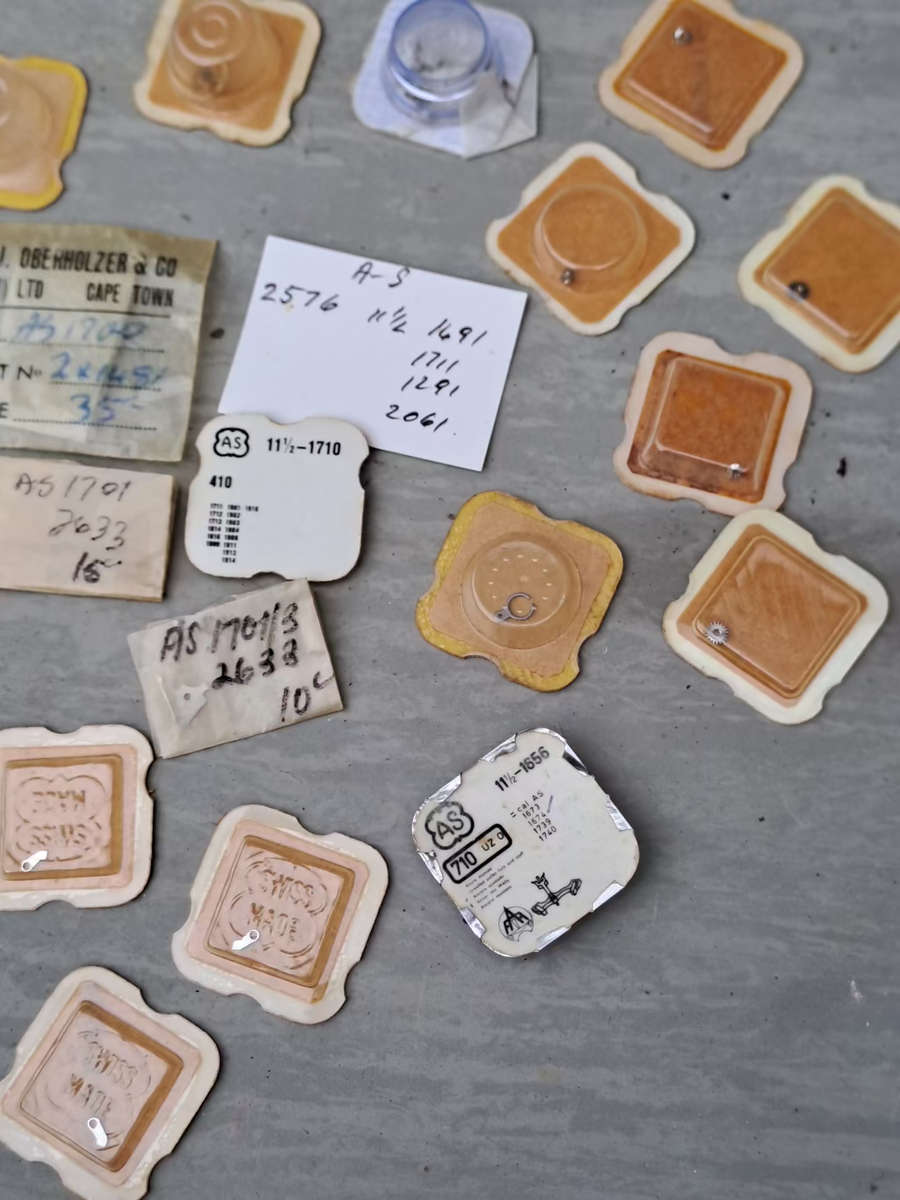 Bulk lot of various AS watch movement parts