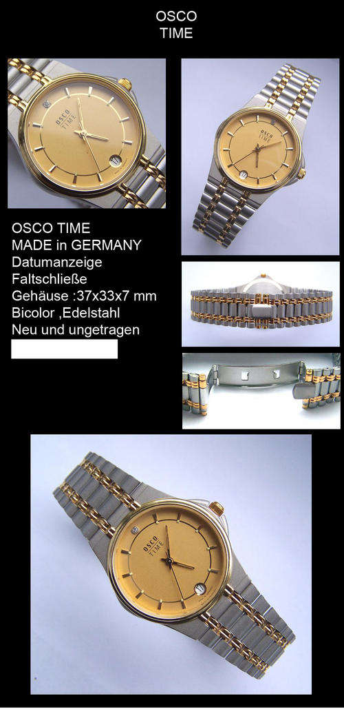 OSCO GERMANY TIME BI METAL WATCH WITH DATE WINDOW****ON SPECIAL*****