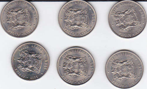 6 x R1 Coins (1989) *****Price is per coin, winner taking all 6 coins*****